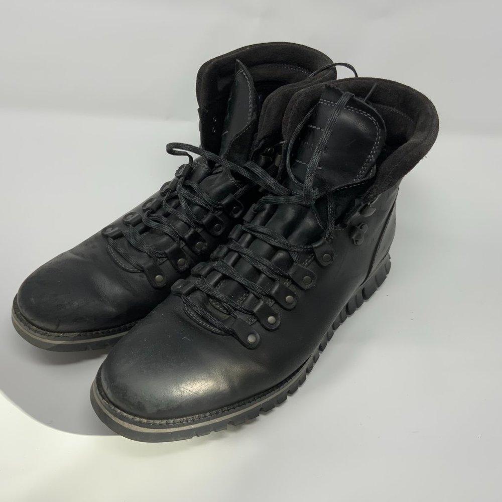 Cole Haan Zerogrand waterproof black hikers hiking boots Mens 9 Womens 10.5